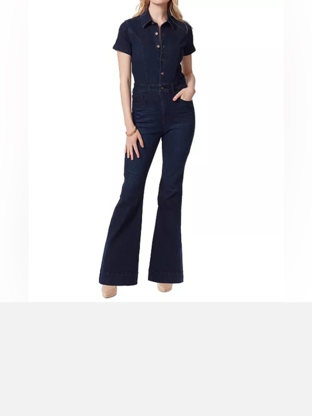 Jessica Simpson Dark Indigo Denim Jumpsuit